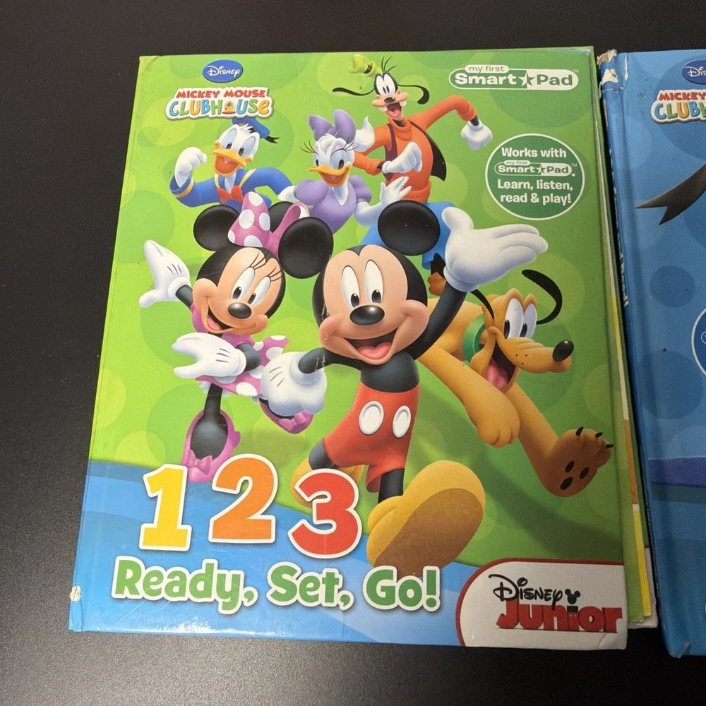 Set Of 2 Disney Jr My First Smart Pad 1,2,3 Ready, Set, Go! & ABC Come‎ & Read